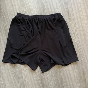 LPA Black High Waisted Shorts with Elastic Waistband